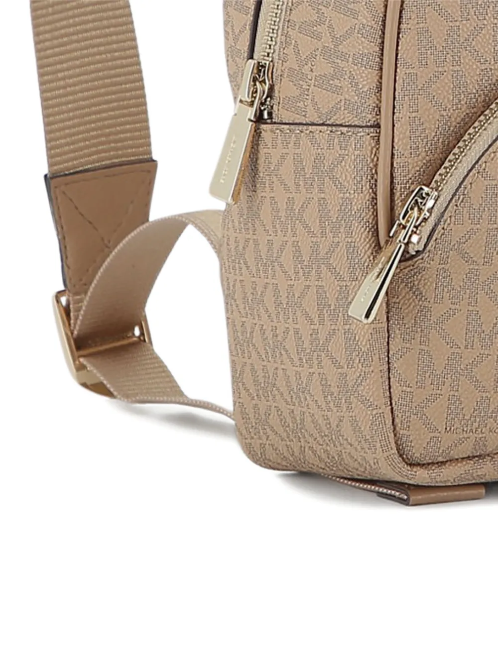Michael Kors Kids Rugzak met monogram ritssluiting Beige