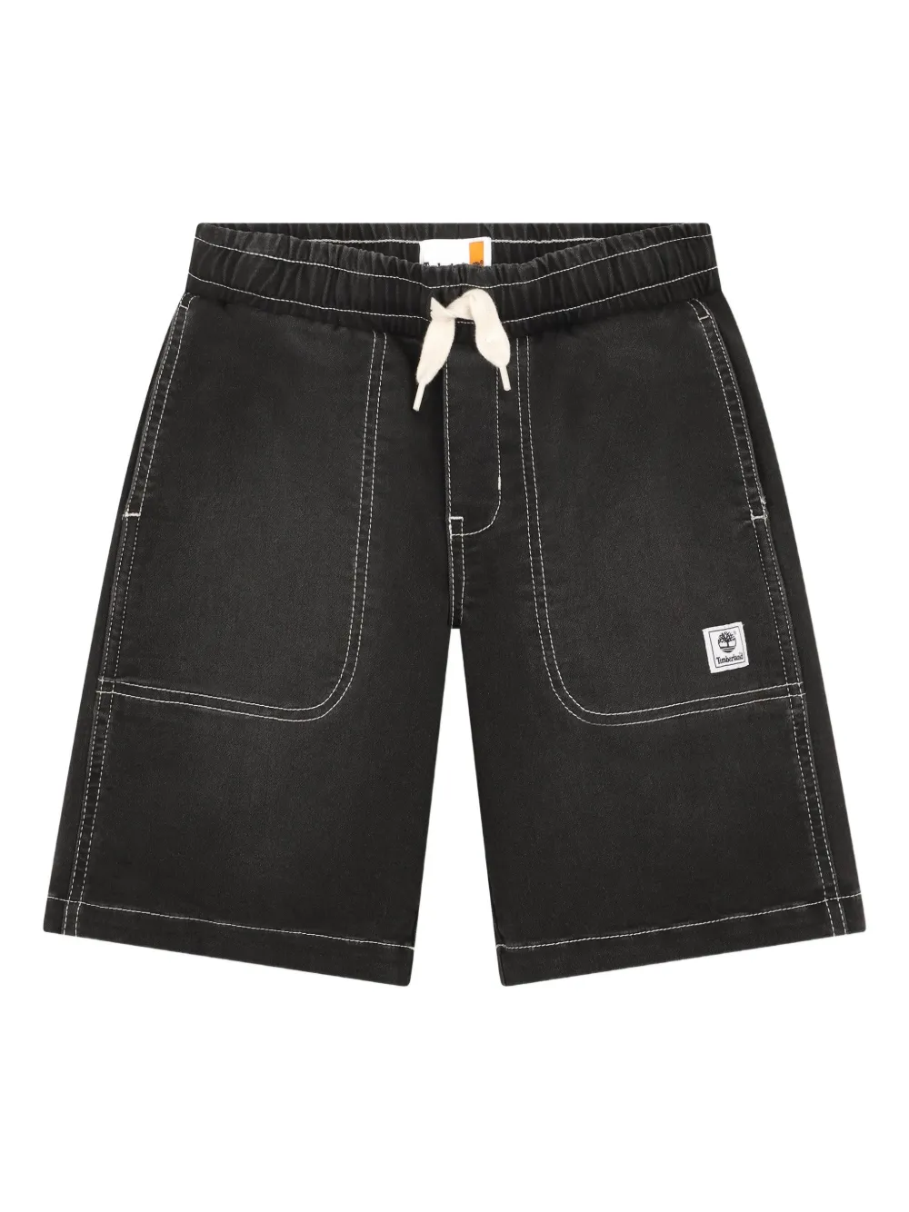 Timberland Kids drawstring stitch shorts - Nero