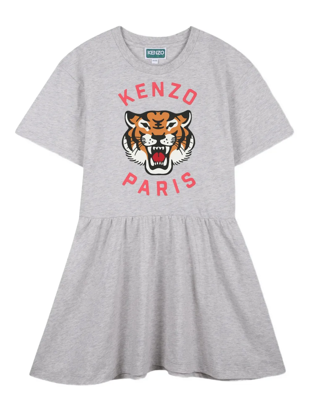 Kenzo Kids Tiger graphic dress - Grey