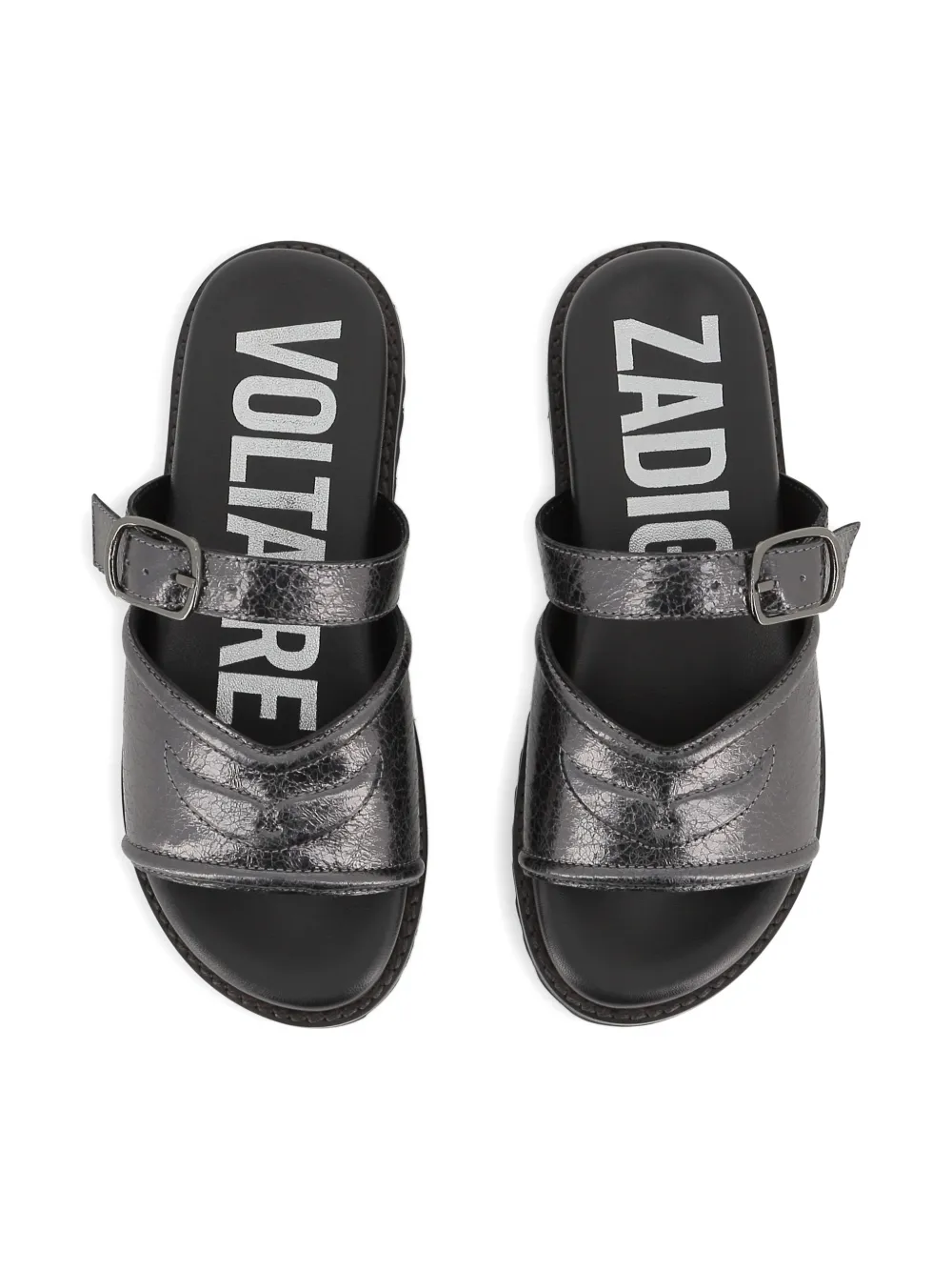 Zadig & Voltaire Kids Sandalen met gesp Grijs