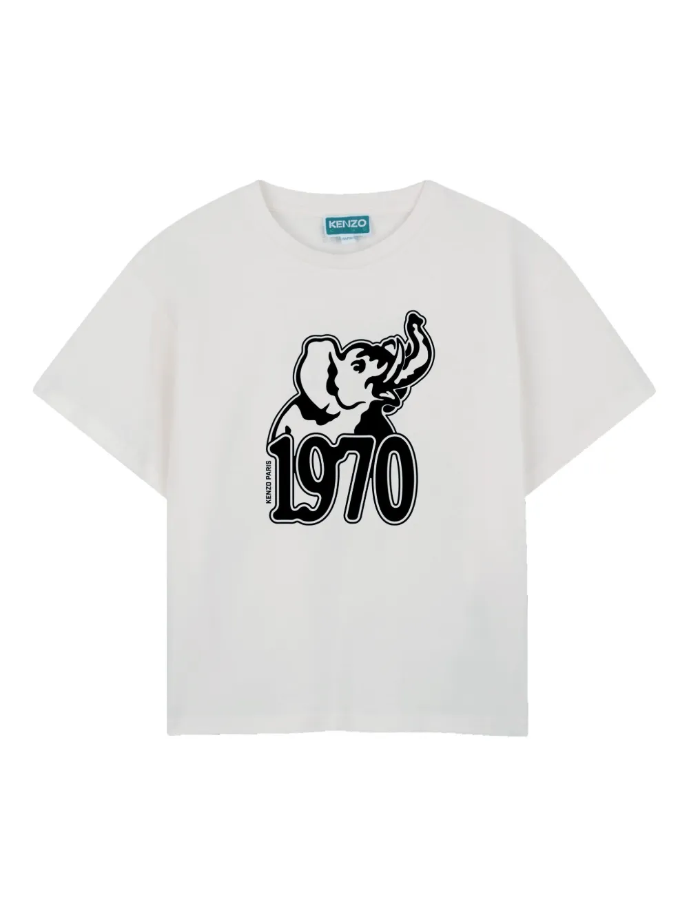 Kenzo Kids elephant-print T-shirt - Bianco