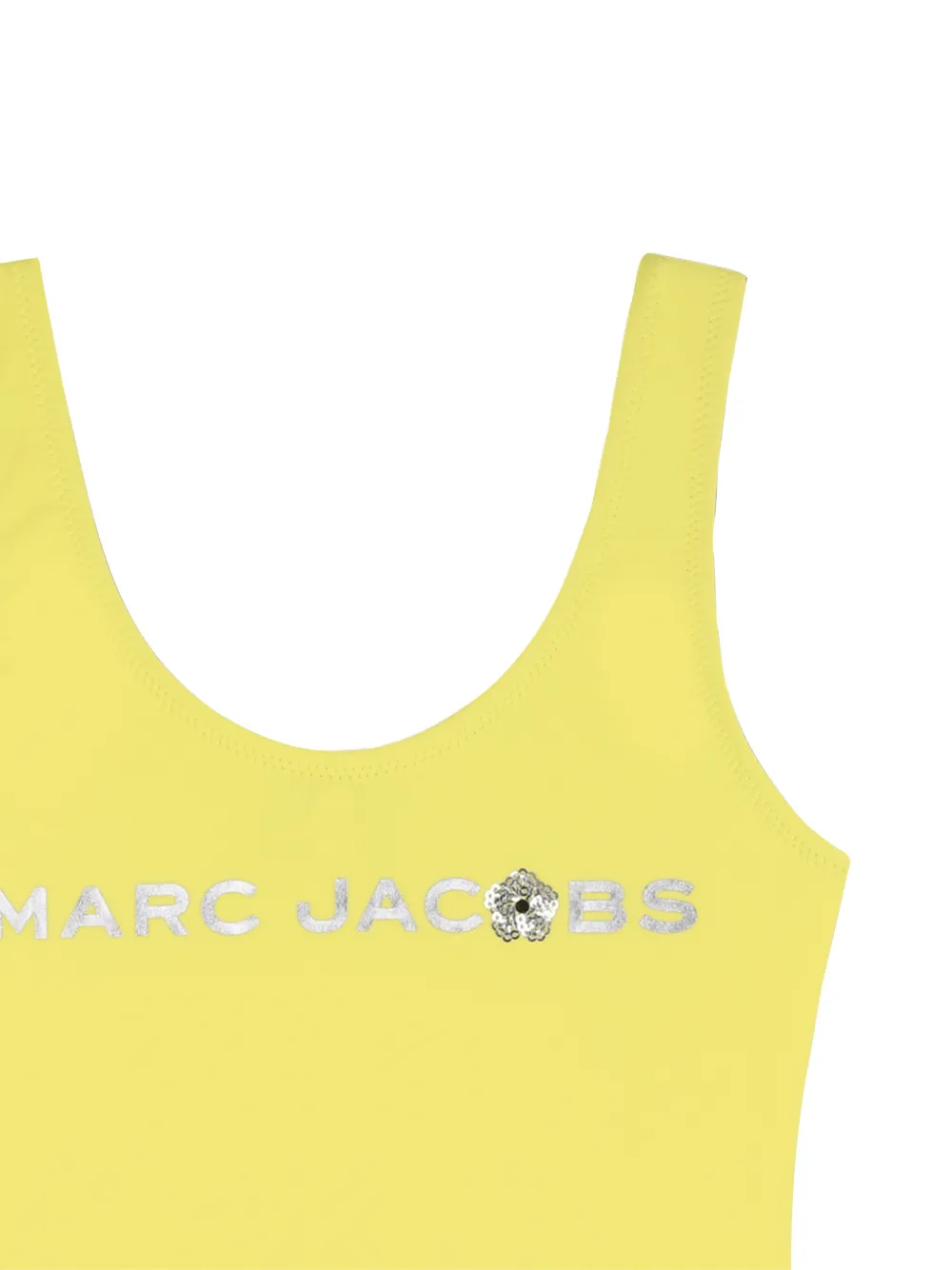  Marc Jacobs Kids Logo-print Cut-out Swimsuit - Yellow 