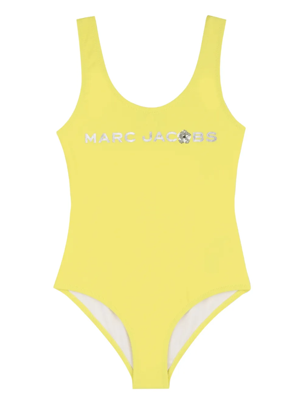 Marc Jacobs Kids logo-print cut-out swimsuit - Giallo