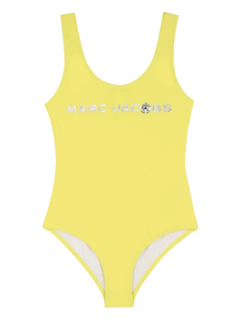 Marc Jacobs Kids logo-print cut-out swimsuit