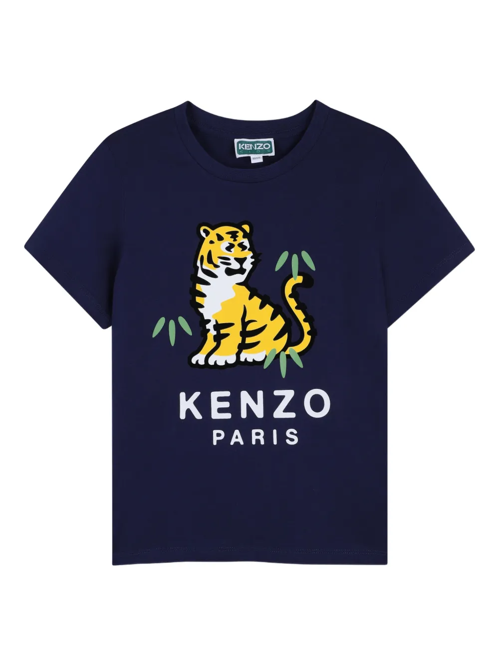 Kenzo Kids Tiger graphic T-shirt - Blu
