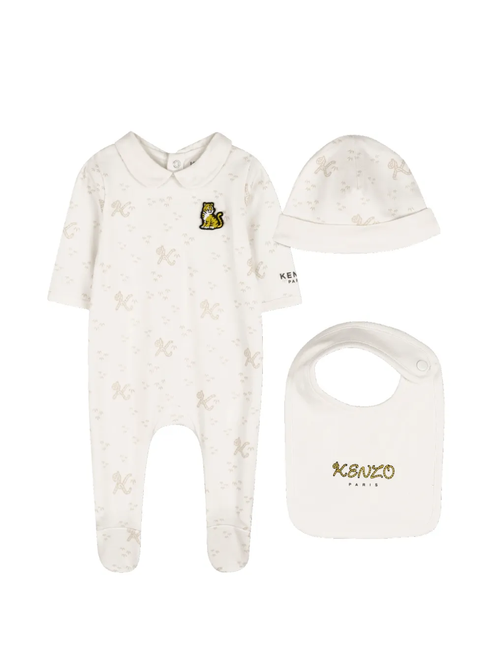 Kenzo Kids logo-print babygrow set - Bianco