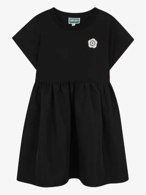 Kenzo Kids floral-appliqué dress