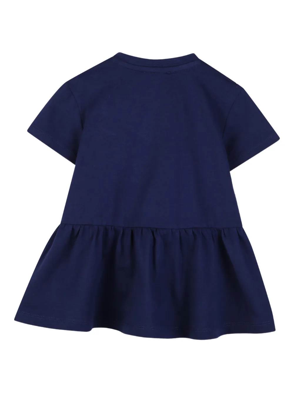 Kenzo Kids Jurk met ruches en Tiger Head - Blauw