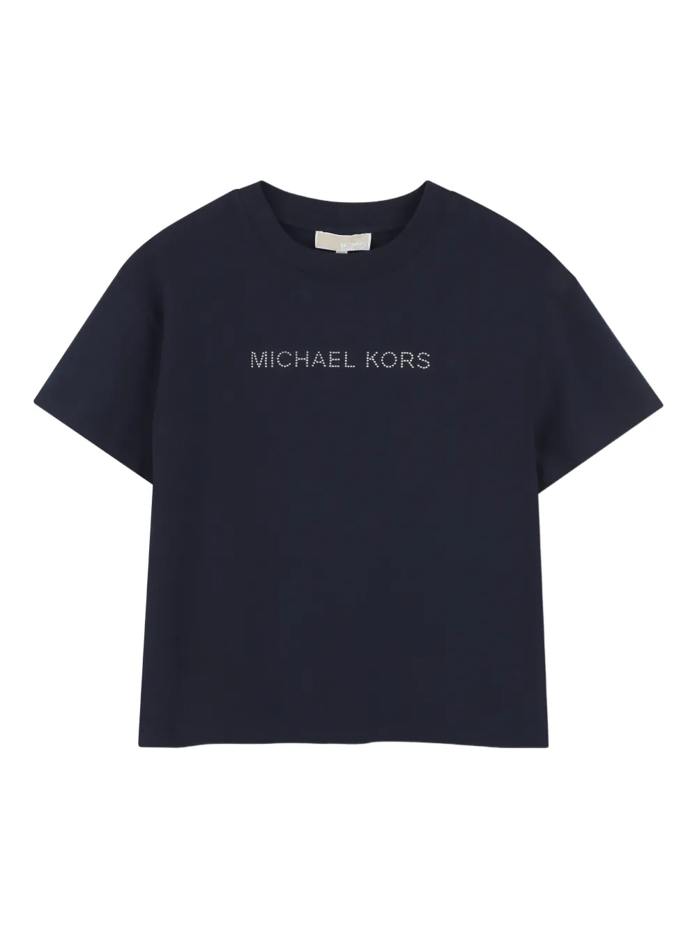 Michael Kors Kids rhinestone-logo T-shirt - Blu