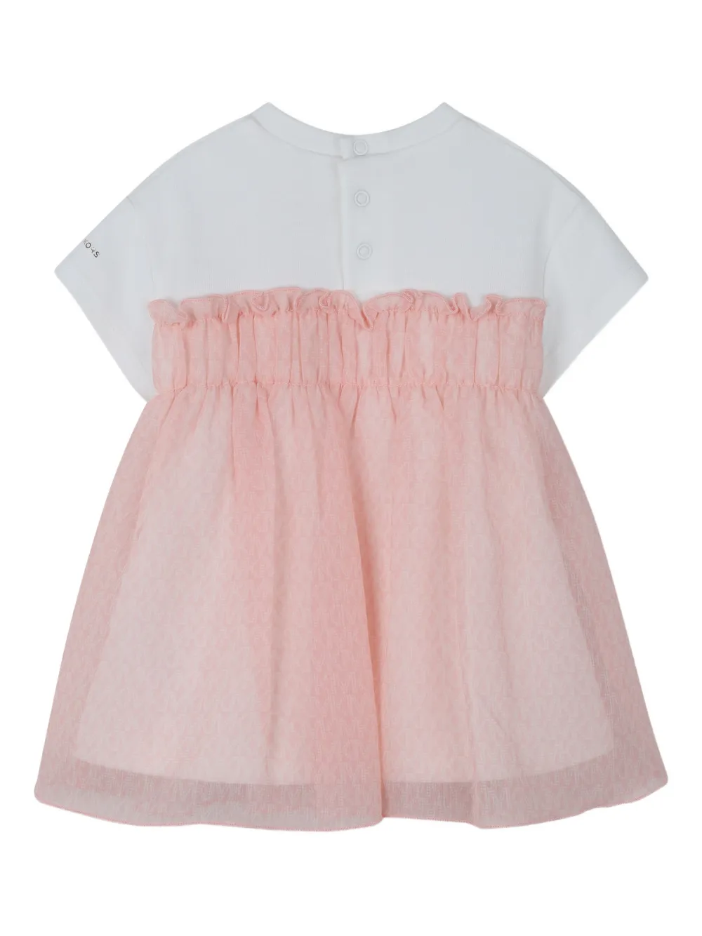 Michael Kors Kids Jurk met ruches - Wit