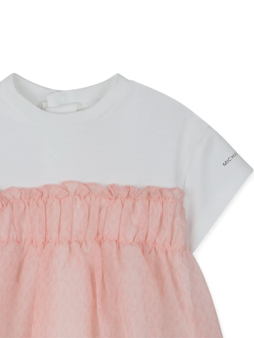 Michael Kors Kids Jurk met ruches Wit