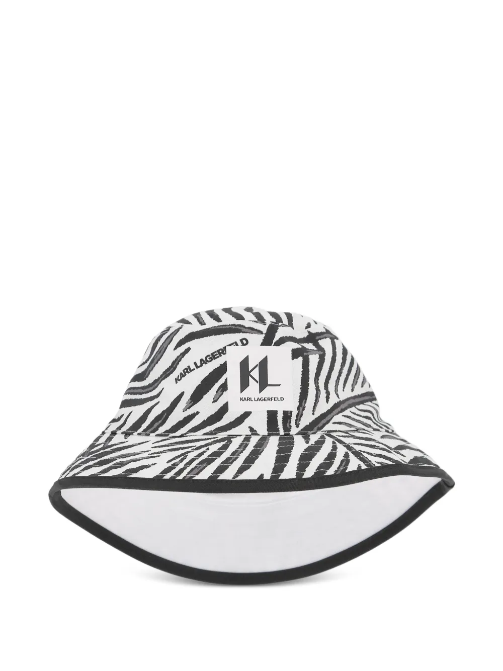 Karl Lagerfeld Kids Vissershoed met zebra logo Wit