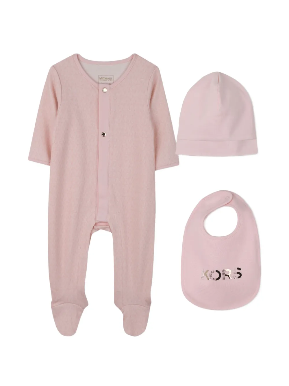 Michael Kors Kids Set neonato con bottoni automatici - Rosa