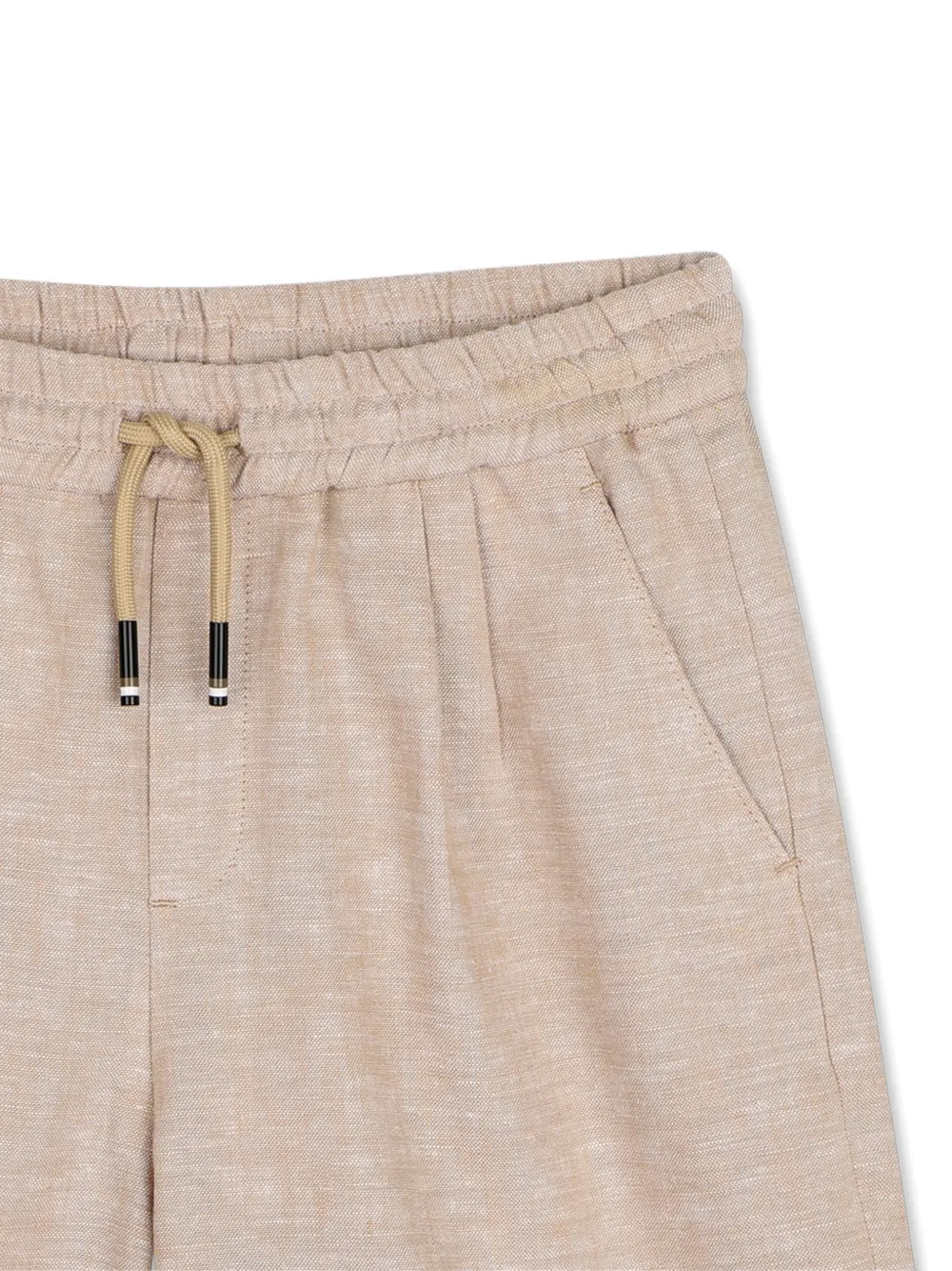  Boss Kidswear Drawstring Pocket Shorts - Neutrals 