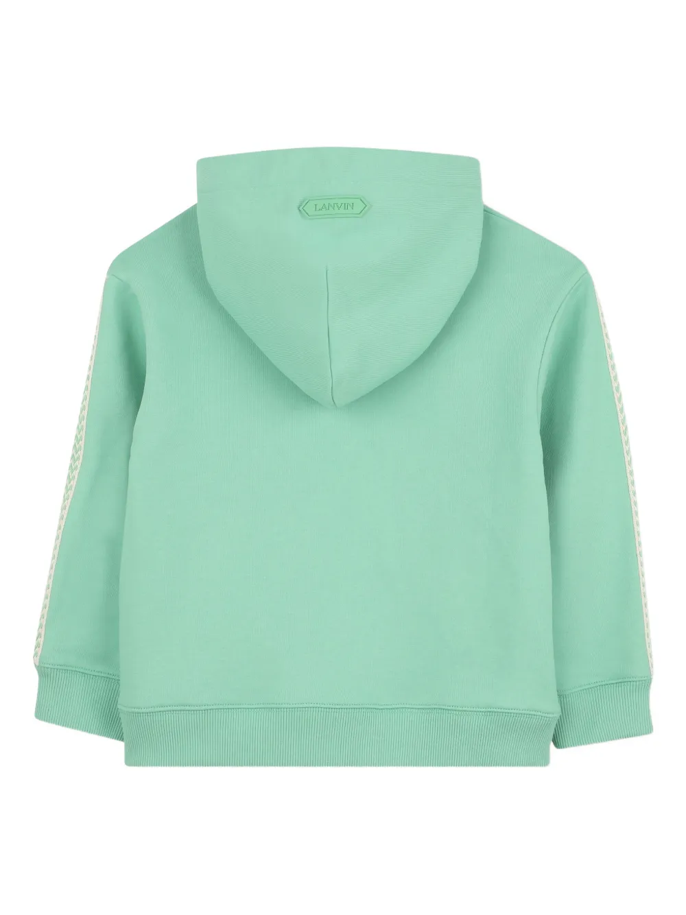 Lanvin Enfant Hoodie met logostreep Groen