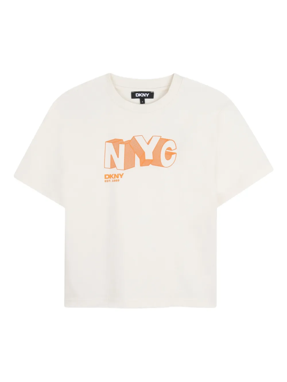 Dkny Kids NYC-print T-shirt - Toni neutri