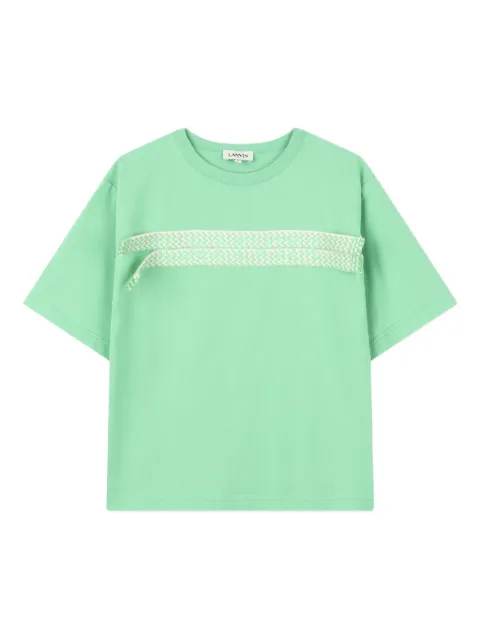 Lanvin Enfant woven-trim T-shirt