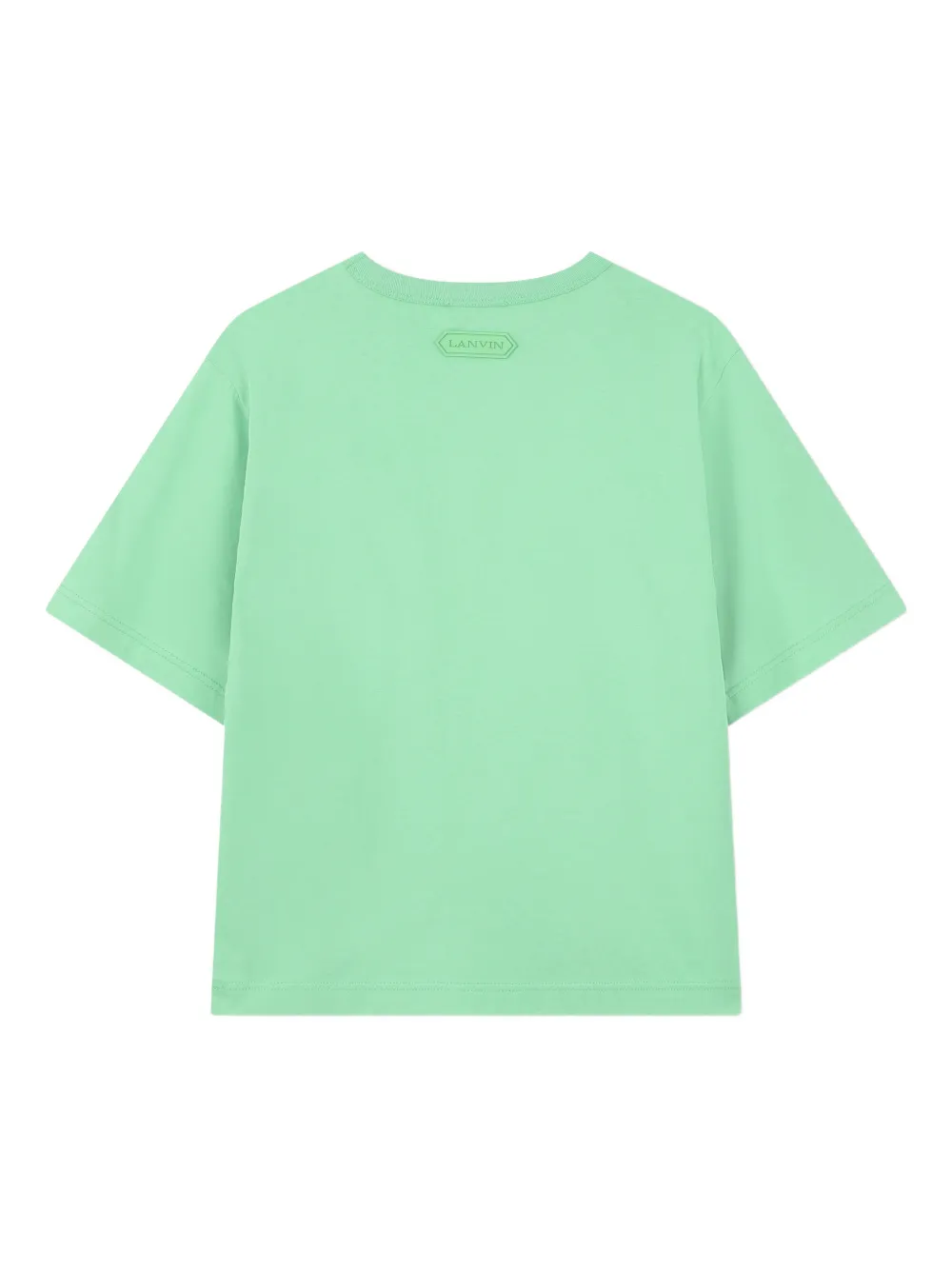 Lanvin Enfant T-shirt met geweven afwerking Groen