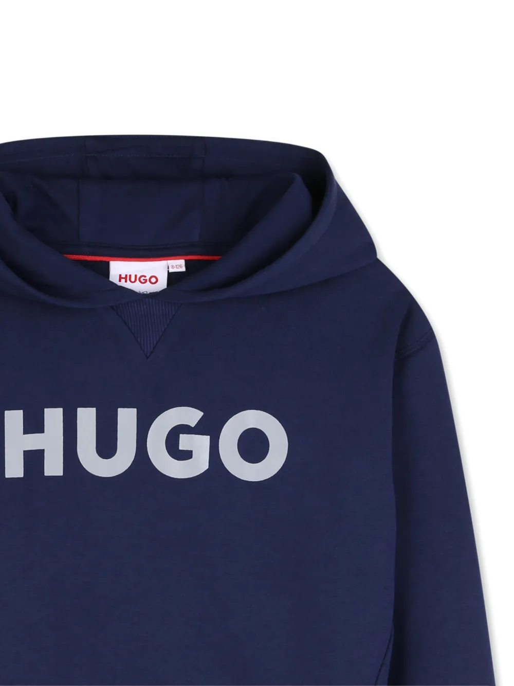 HUGO KIDS Hoodie met logodetail Blauw