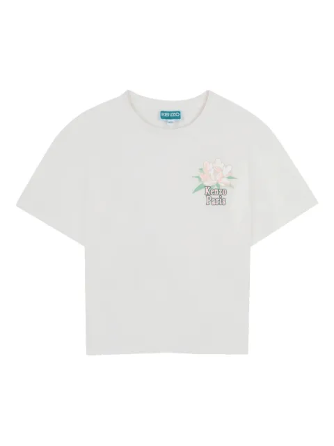 Kenzo Kids floral-detail T-shirt