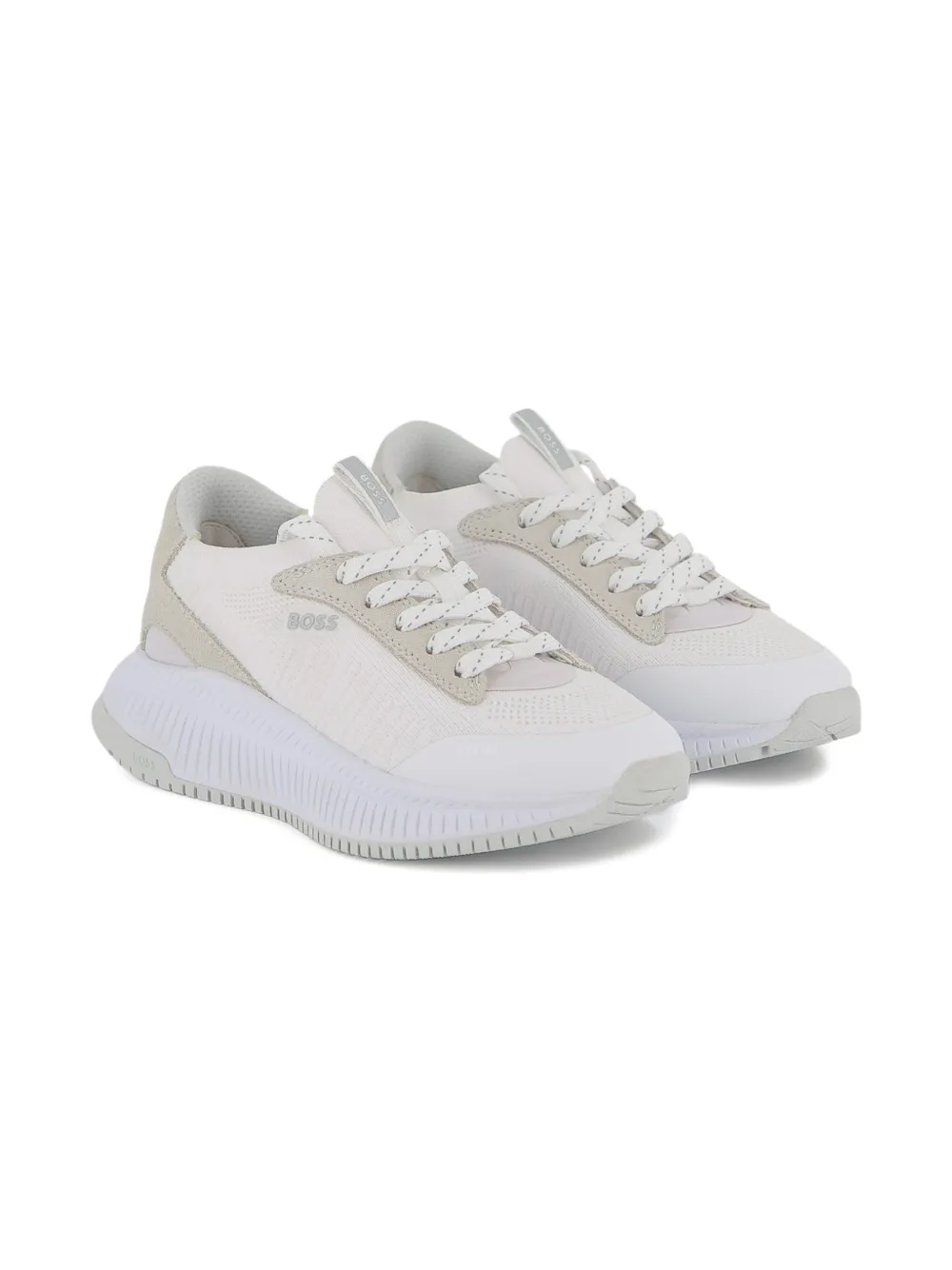 BOSS Kidswear Sneakers met vlakken Wit