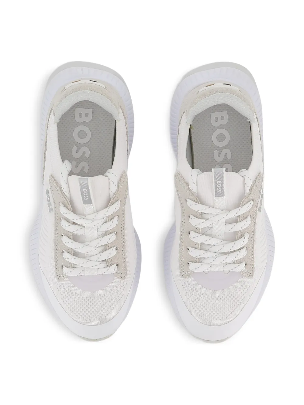 BOSS Kidswear Sneakers met vlakken Wit