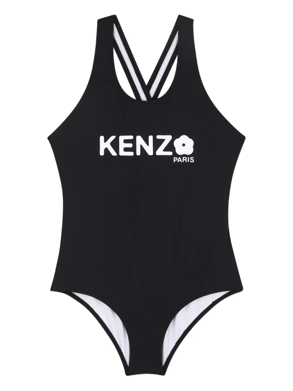 Kenzo Kids logo-print swimsuit - Schwarz
