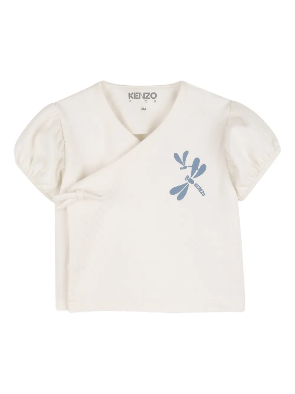 Kenzo Kids Drie babypakjes met libelle print Grijs