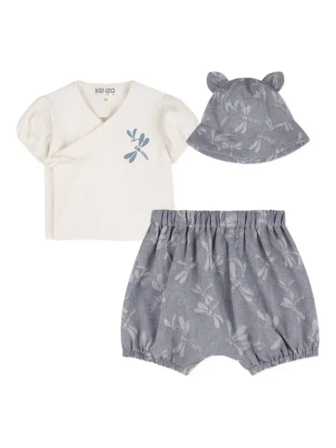 Kenzo Kids 蜻蜓印花连体衣(三件装)