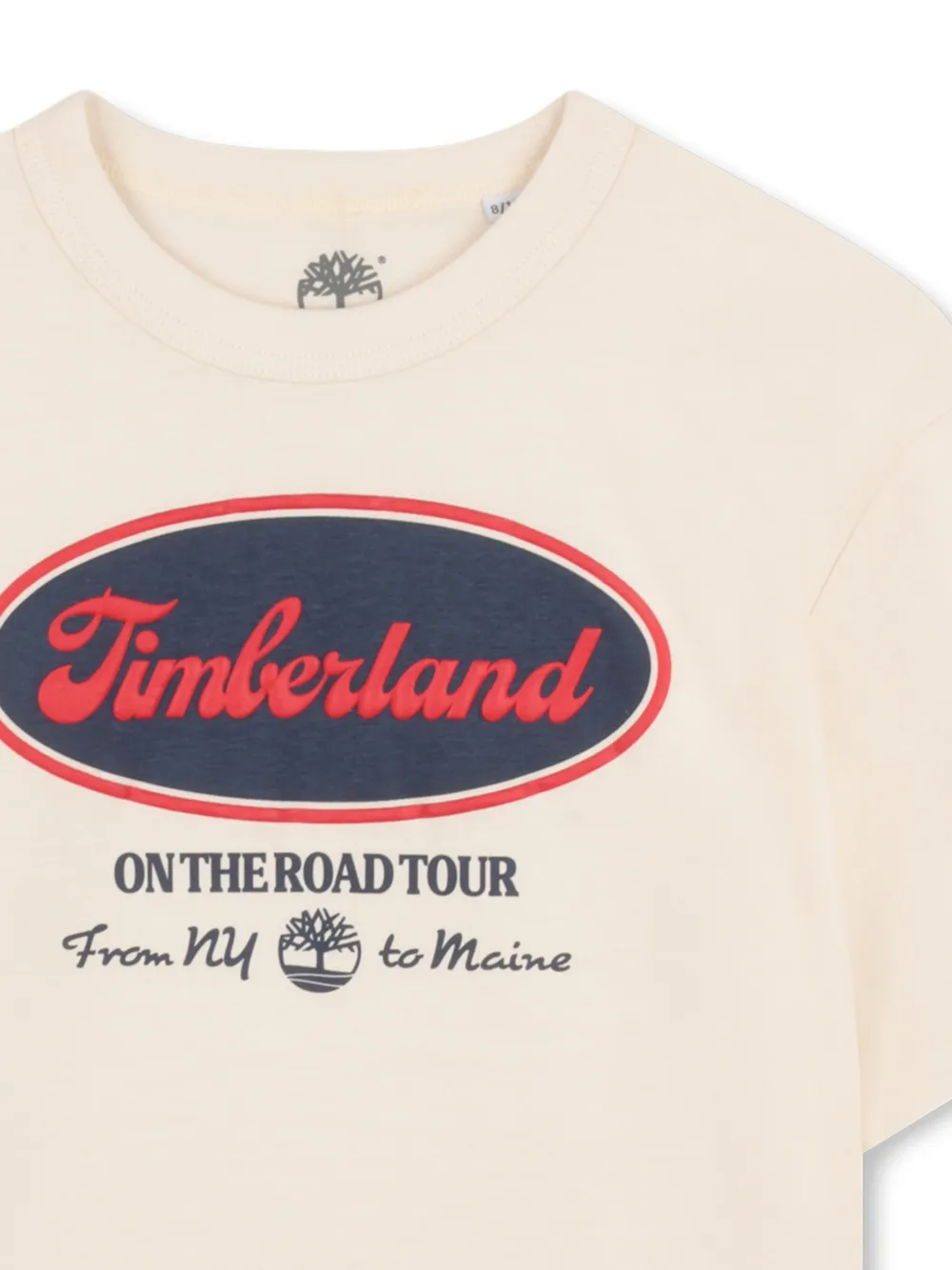 Timberland Kids T-shirt met grafische print Beige