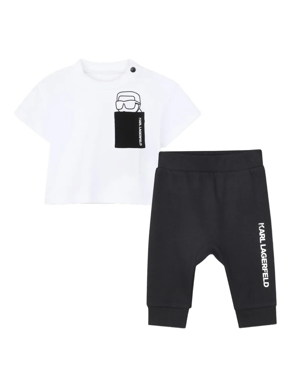 Karl Lagerfeld Kids pocket-detail tracksuit - Bianco