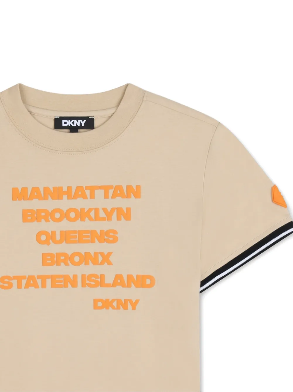 Dkny Kids T-shirt met logopatch Beige