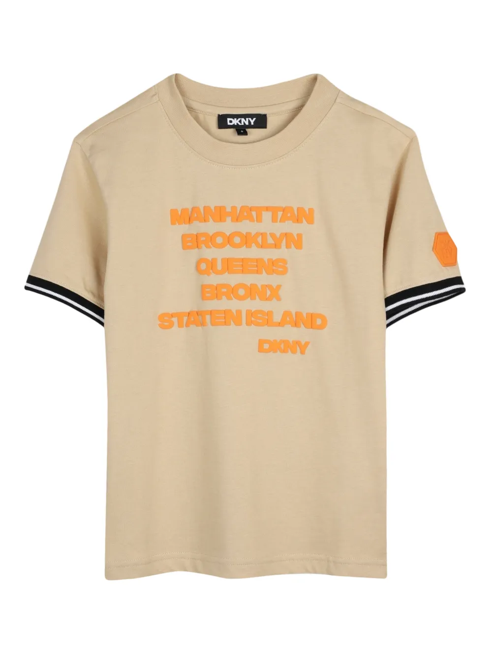 Dkny Kids logo-patch T-shirt - Toni neutri
