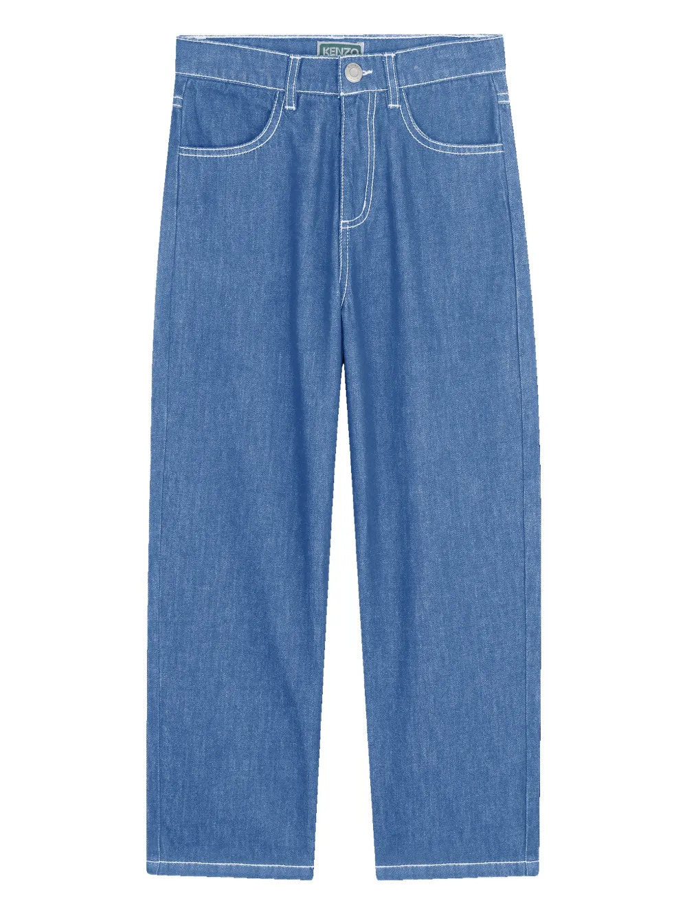 Kenzo Kids contrast-stitch jeans - Blu