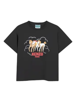 Kenzo Kids logo-print T-shirt | Blue | FARFETCH