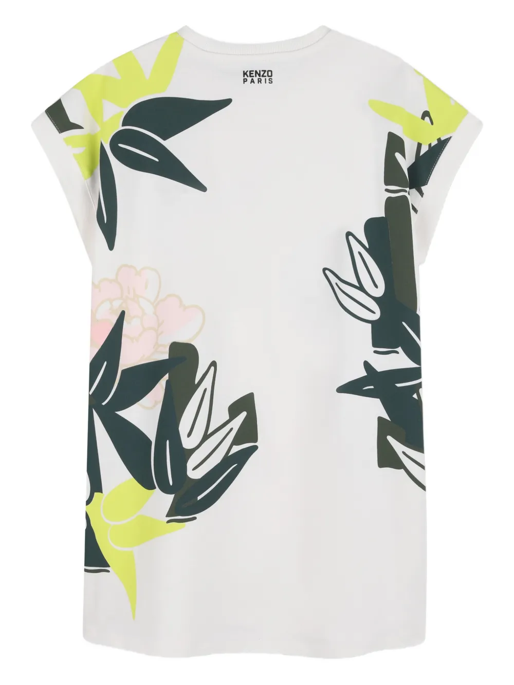 Kenzo Kids Shiftjurk met bloemenprint Beige