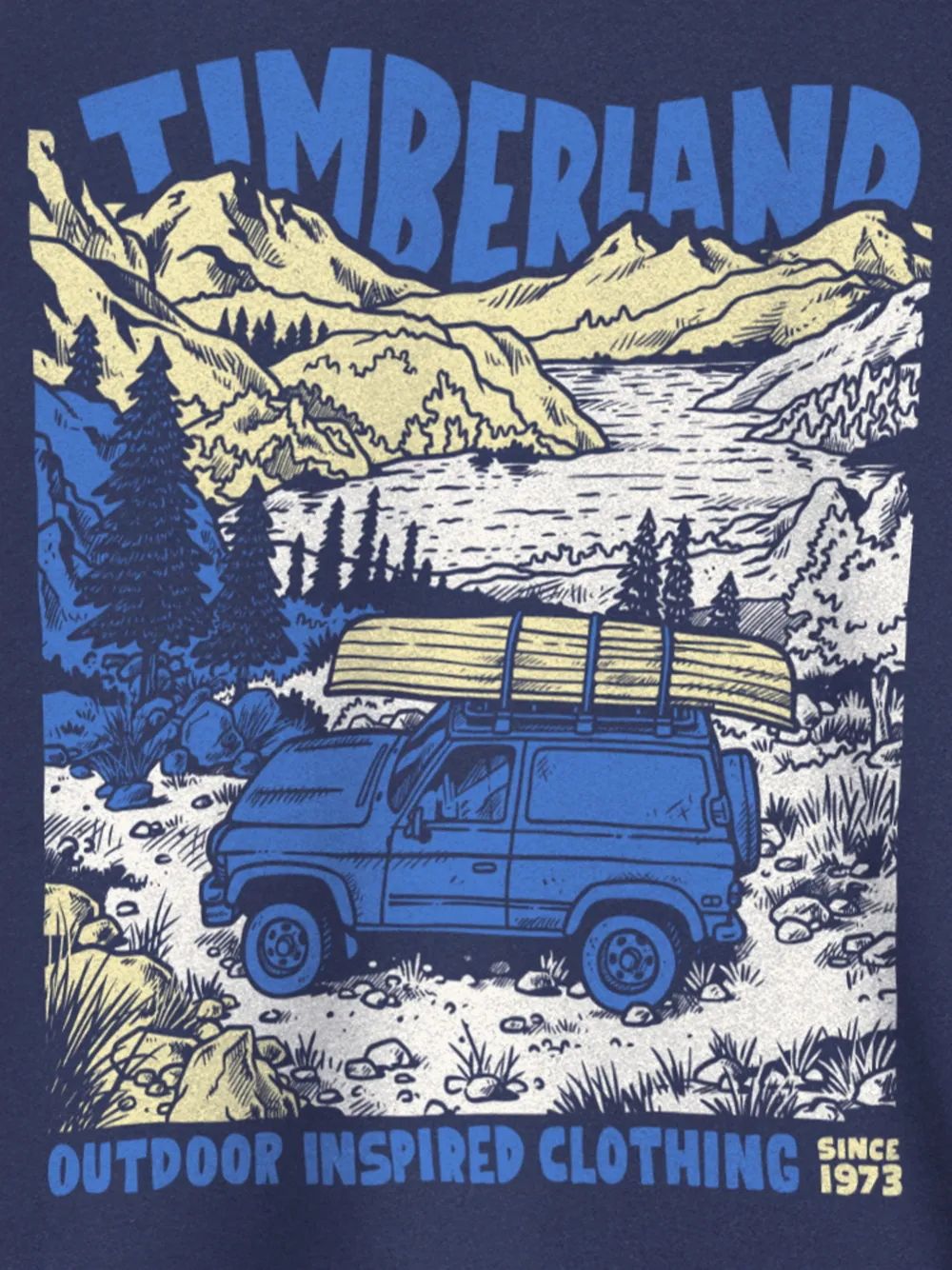 Timberland Kids T-shirt met grafische print Blauw