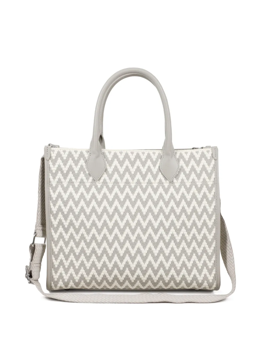 Lanvin Enfant Shopper met zigzag borduurwerk - Beige