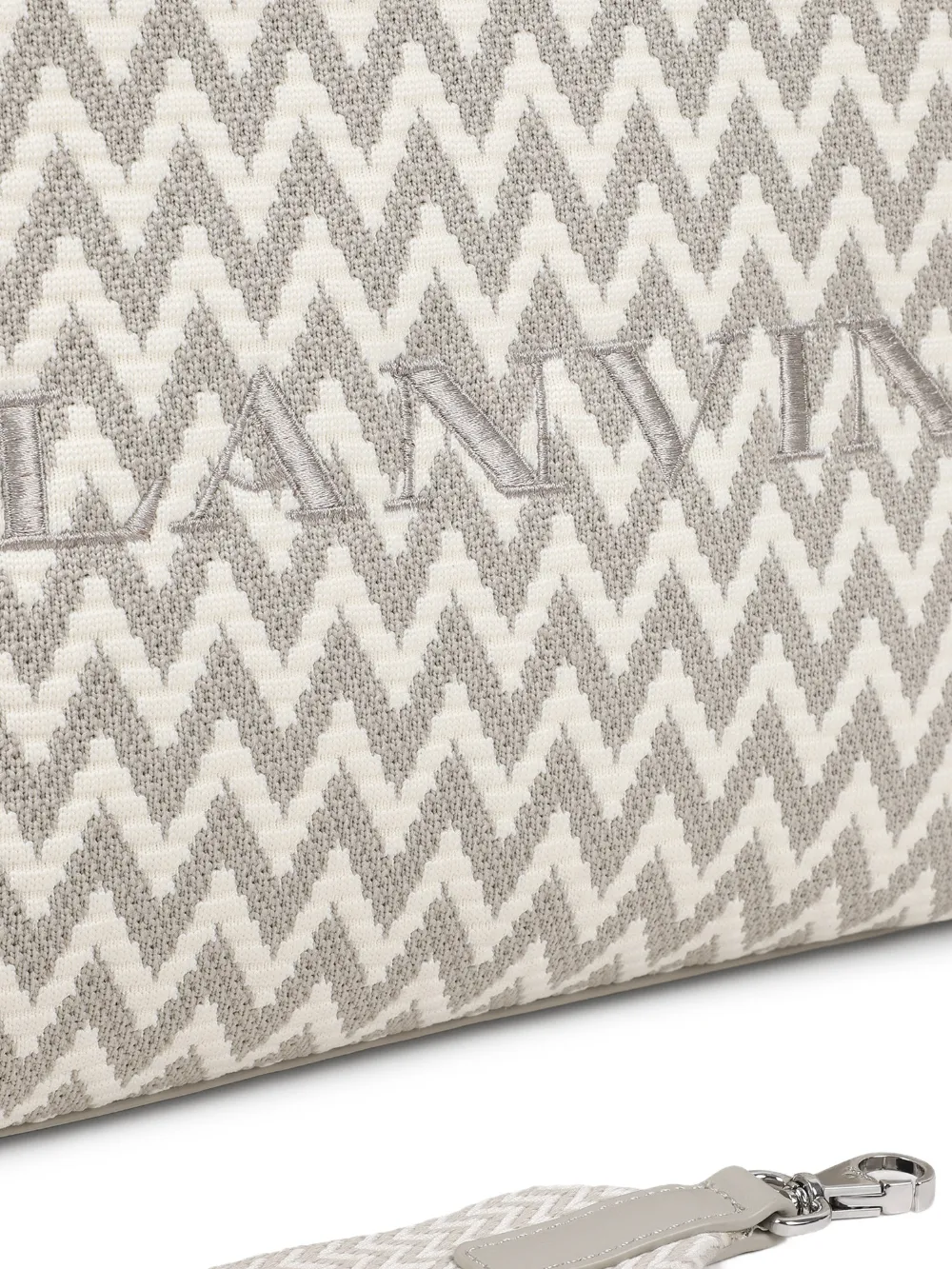 Lanvin Enfant Shopper met zigzag borduurwerk Beige