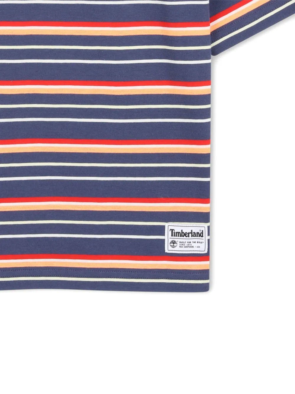 Timberland Kids Gestreept T-shirt Blauw