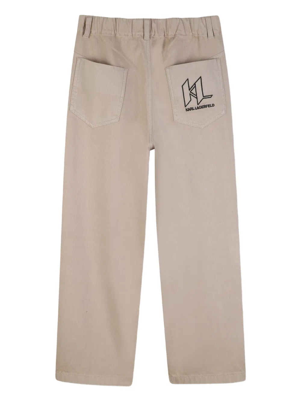 Karl Lagerfeld Kids Broek met logodetail Beige