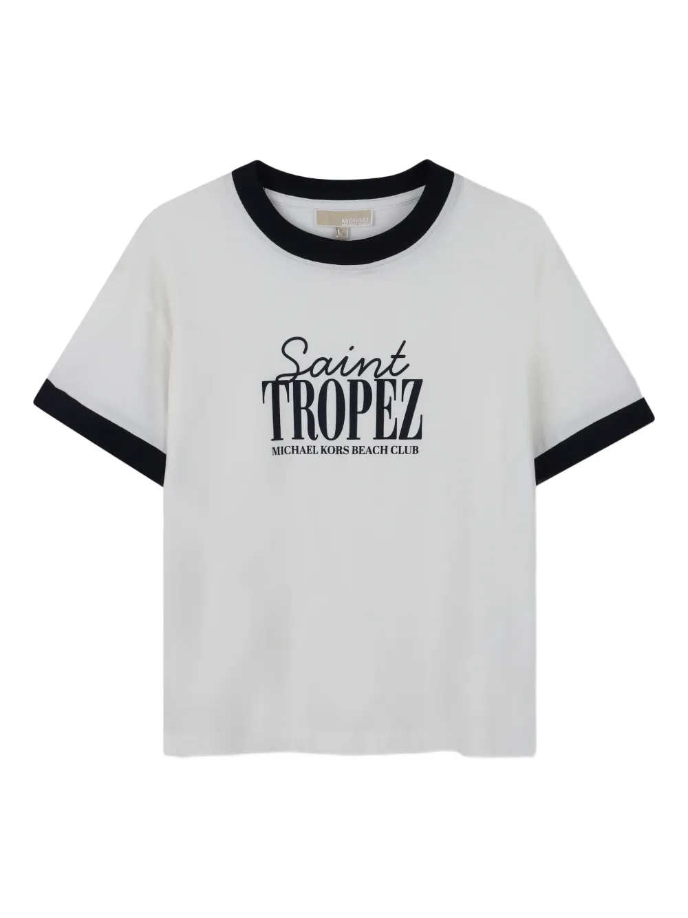 Michael Kors Kids contrast-trim T-shirt - Bianco