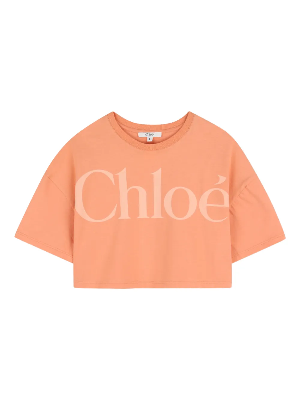 Chloé Kids cotton name T-shirt - Arancione