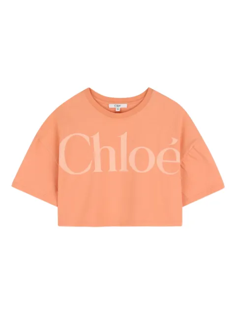 Chloé Kids cotton name T-shirt