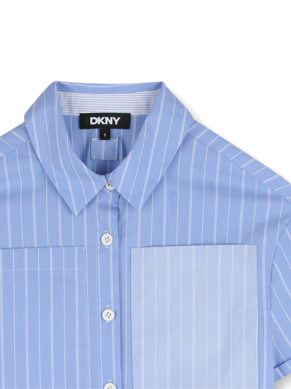  Dkny Kids Striped Asymmetric Dress - Blue 