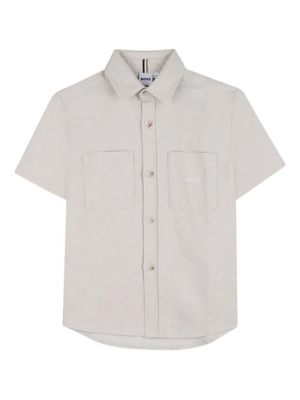 BOSS Kidswear Camicia con taschino - Toni neutri