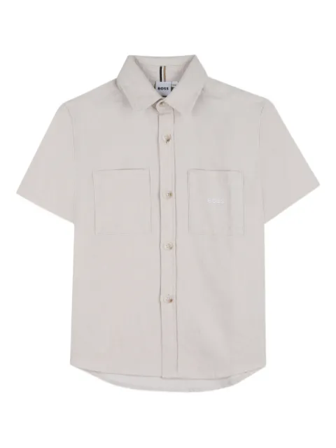 BOSS Kidswear button chest-pocket shirt