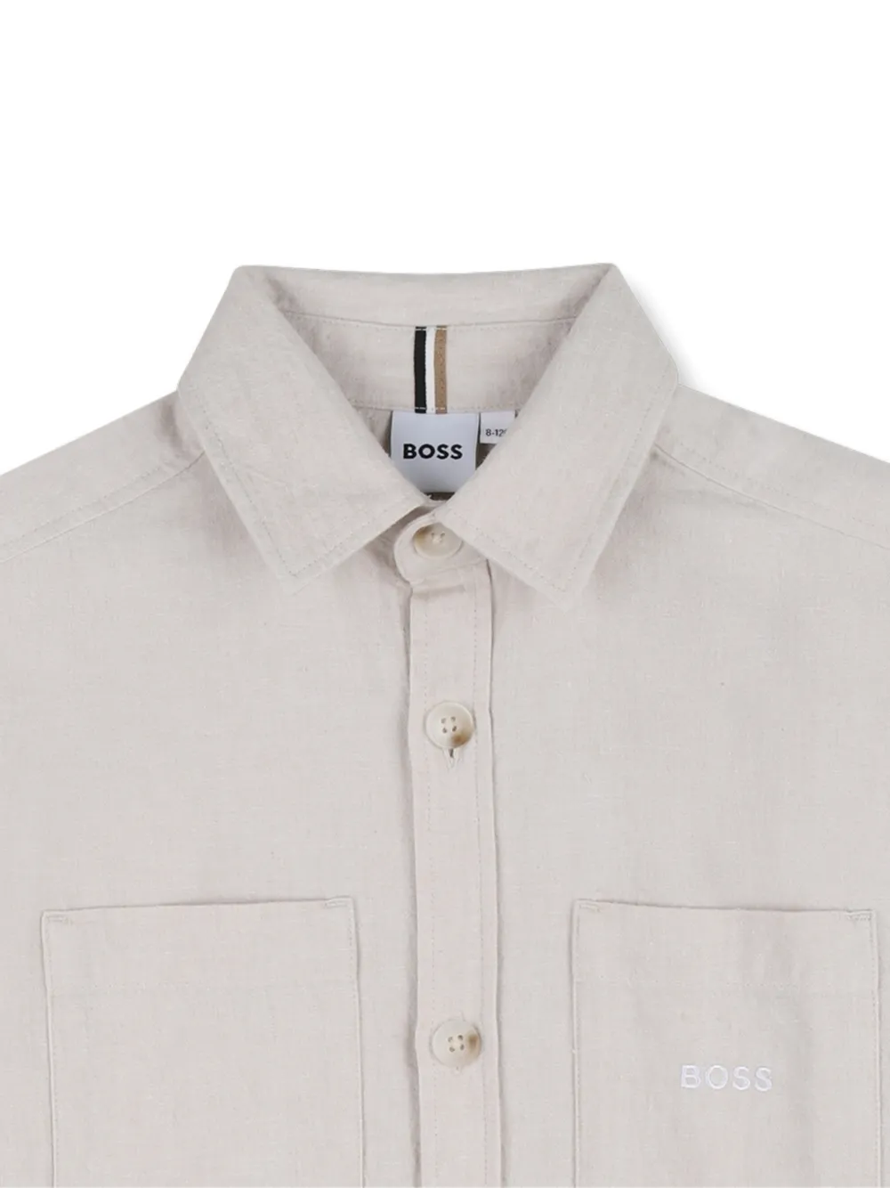  Boss Kidswear Button Chest-pocket Shirt - Neutrals 