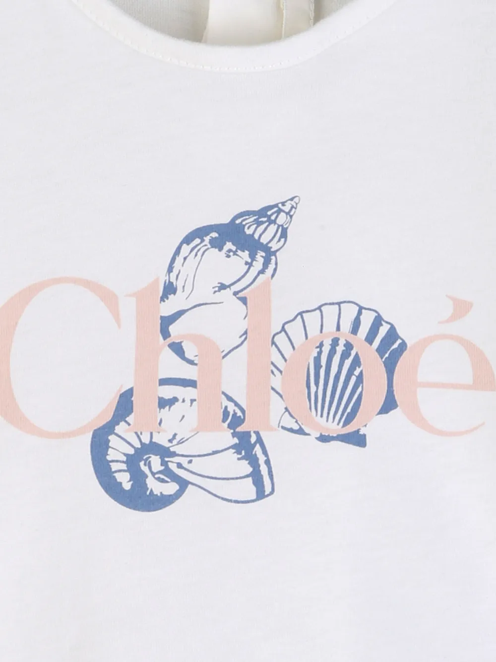 Chloé Kids T-shirt met logoprint Wit