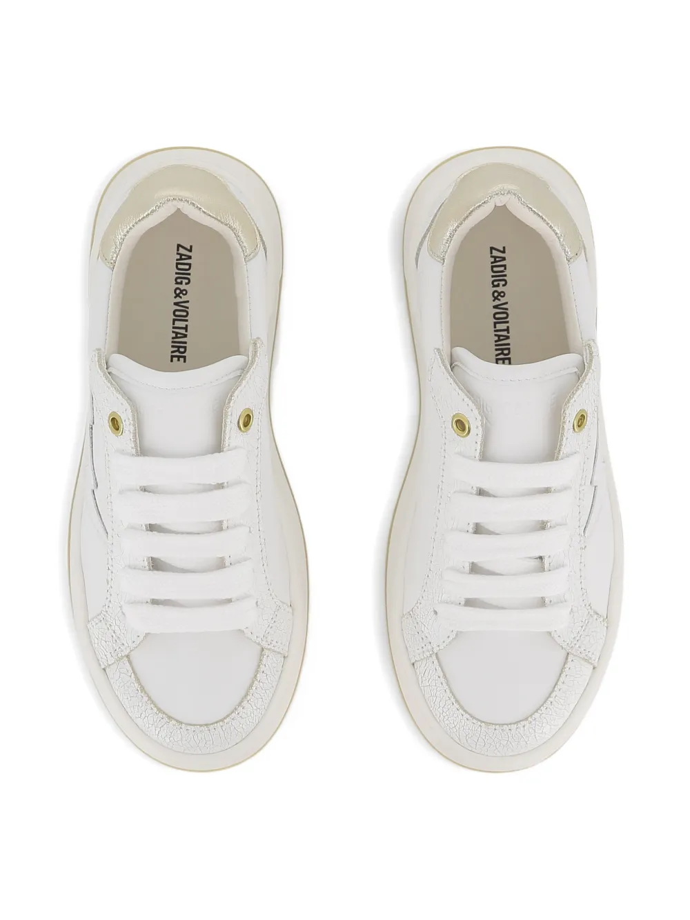 Zadig & Voltaire Kids Leren sneakers Wit